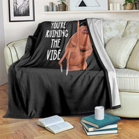 Funny Marcus Throw Blanket You Are Ruining The Vibe Worm Meme - Wonder Print Shop