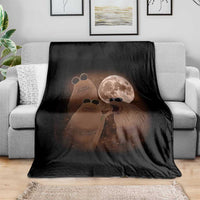 Three Marcus The Worm Moon Throw Blanket Funny Weird Cursed Meme - Wonder Print Shop