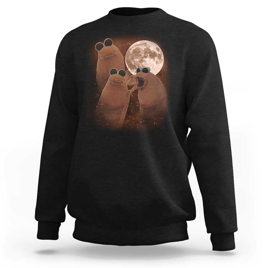 Three Marcus The Worm Moon Sweatshirt Funny Weird Cursed Meme - Wonder Print Shop