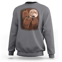 Three Marcus The Worm Moon Sweatshirt Funny Weird Cursed Meme - Wonder Print Shop