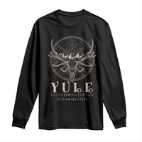 Black long-sleeve shirt with skull-and-antlers emblem and YULE front graphic