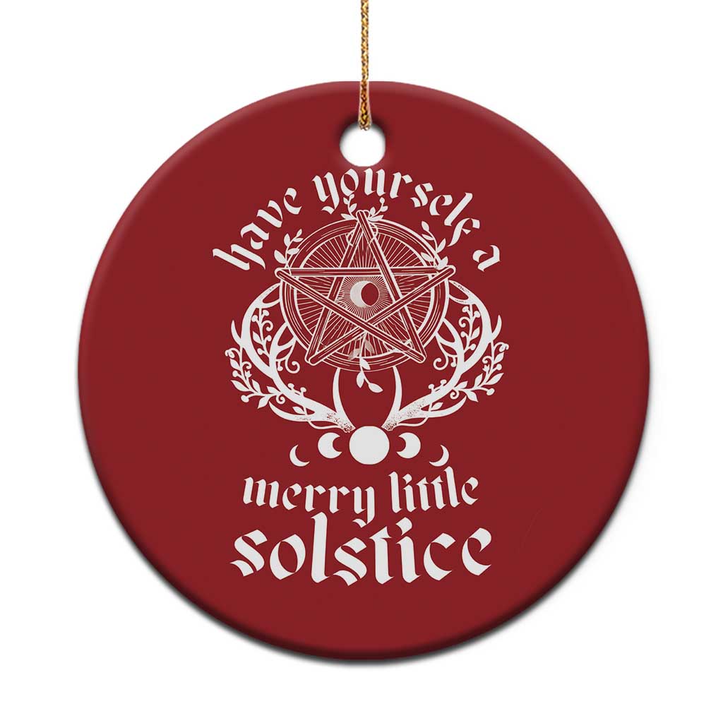 Yule Pagan Christmas Ornament Have Yourself A Merry Little Solstice Vintage Pentagram - Wonder Print Shop