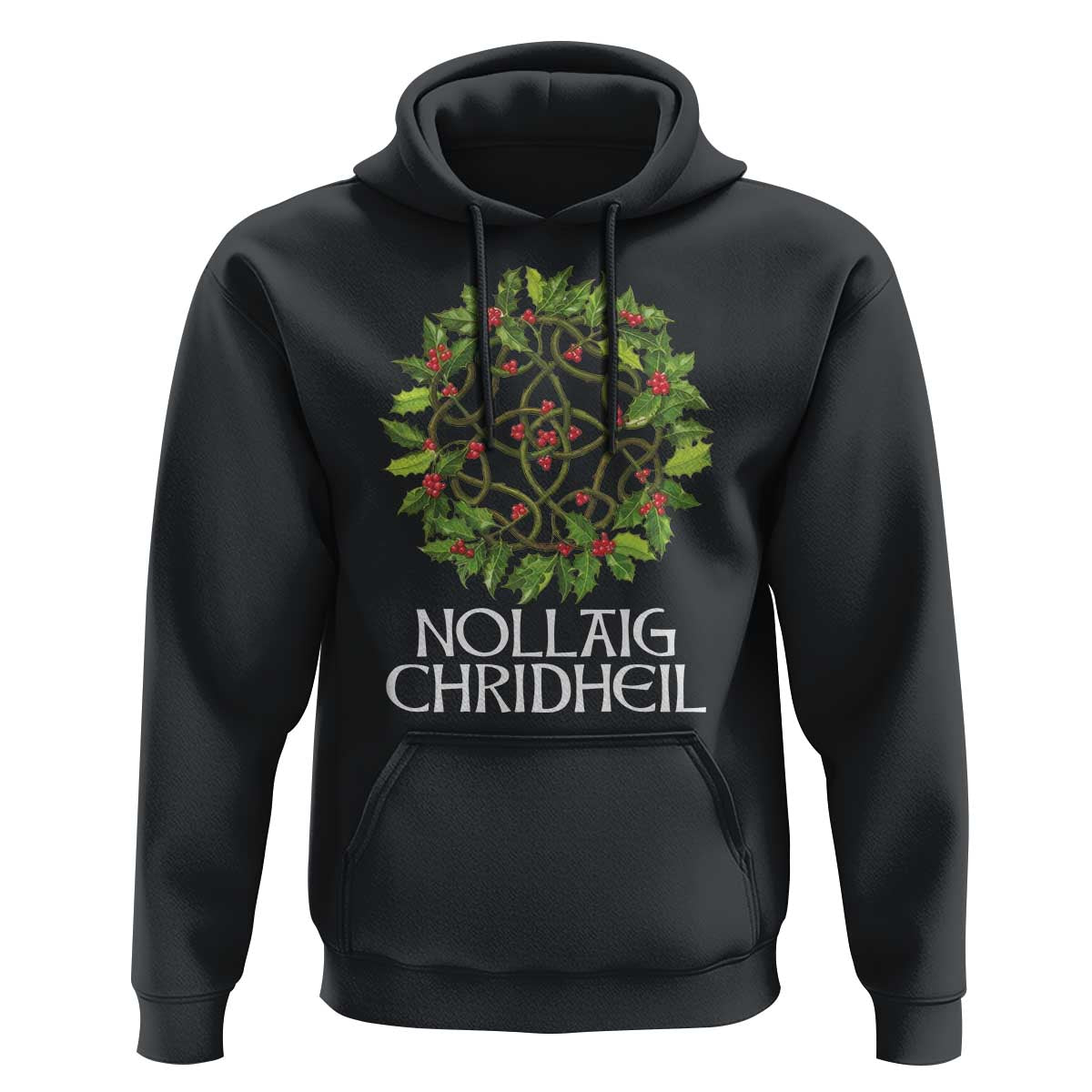 Scottish Merry Christmas Hoodie Nollaig Chridhel Celtic Xmas Mistletoe