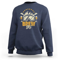 Brewski Skiing Beer Sweatshirt Funny Skiing Skier Ski Vacation - Wonder Print Shop