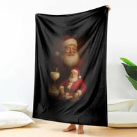 Funny Christmas Santa Drinking Milk Dank Meme Throw Blanket - Wonder Print Shop