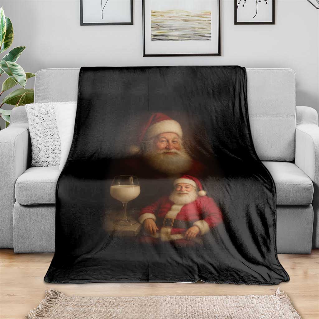 Funny Christmas Santa Drinking Milk Dank Meme Throw Blanket - Wonder Print Shop