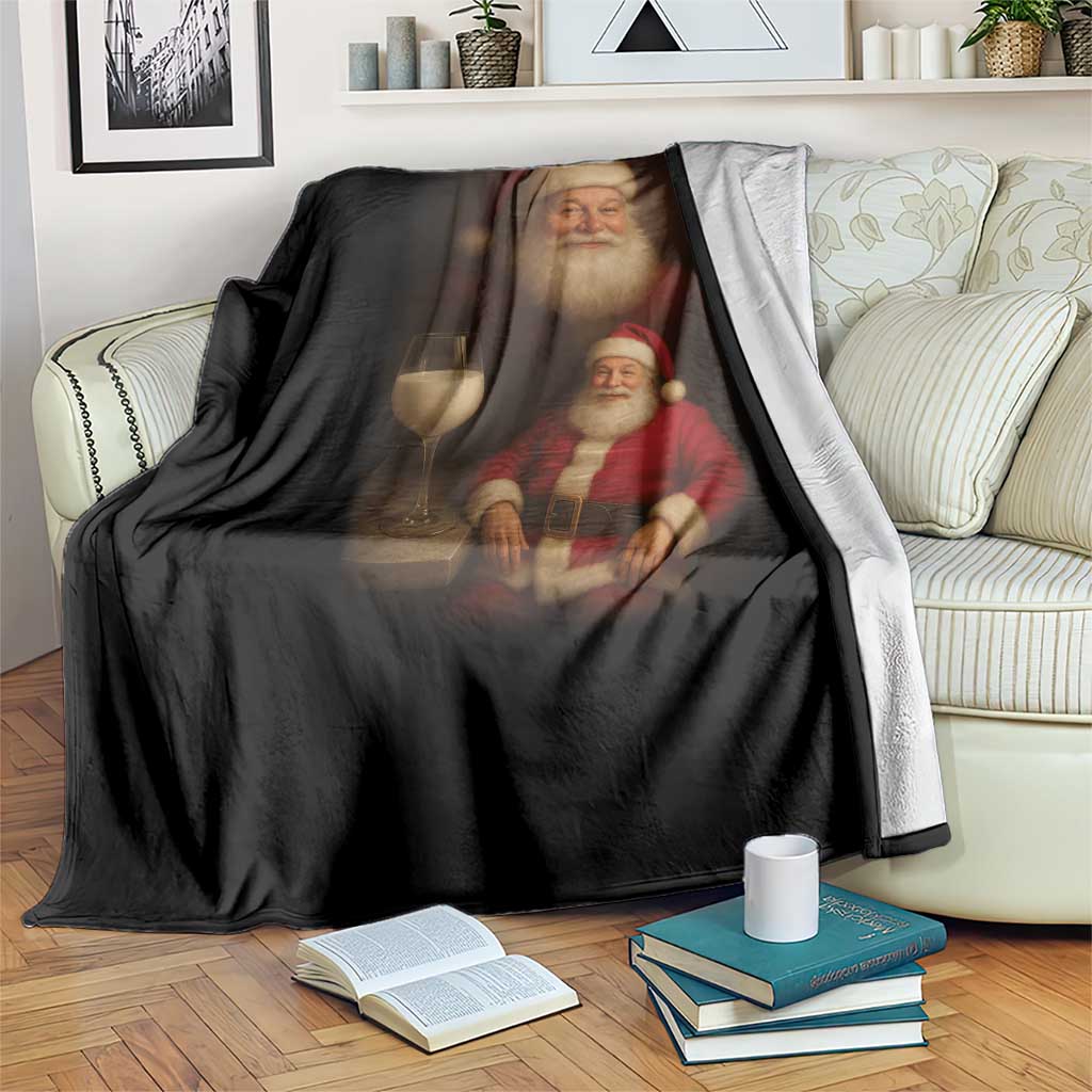 Funny Christmas Santa Drinking Milk Dank Meme Throw Blanket - Wonder Print Shop