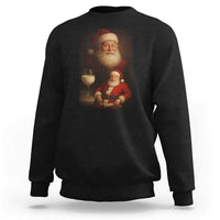 Funny Christmas Santa Drinking Milk Dank Meme Sweatshirt - Wonder Print Shop