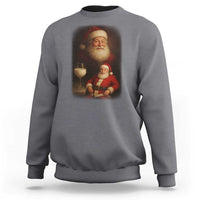 Funny Christmas Santa Drinking Milk Dank Meme Sweatshirt - Wonder Print Shop