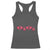 Funny Valentine's Day Xoxo Pink Pickleball Racerback Tank Top