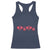 Funny Valentine's Day Xoxo Pink Pickleball Racerback Tank Top