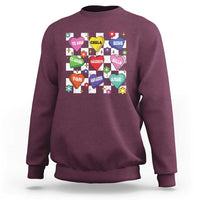 Funny Spanish Candy Heart Valentine's Day Sweatshirt