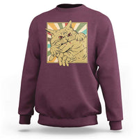 Funny Cat Bite Horror Anime Crazy Kitten Japanese Sweatshirt - Wonder Print Shop