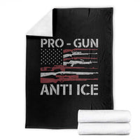 Pro Gun Anti Ice Throw Blanket Vintage American Flag 2nd Amendment Support