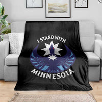 I Stand With Minnesota Throw Blanket Rebel Common Loon Minnesota Protest