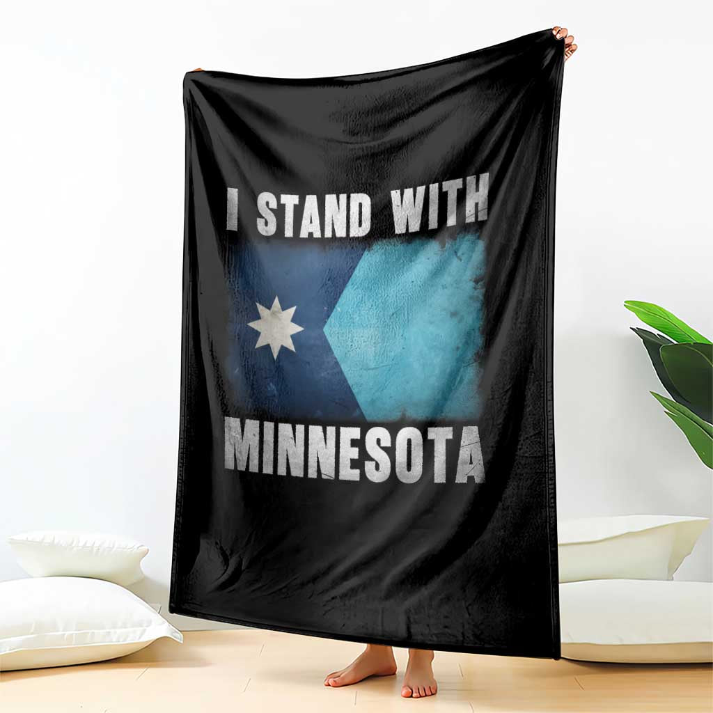 I Stand With Minnesota Throw Blanket MN State Support Political Protest