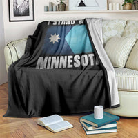 I Stand With Minnesota Throw Blanket MN State Support Political Protest