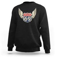 Vintage Route 69 Highway Road Trip Sign Sweatshirt