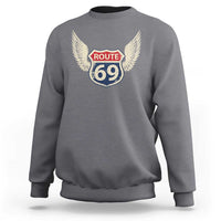 Vintage Route 69 Highway Road Trip Sign Sweatshirt