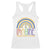 Down Syndrome Awareness Racerback Tank Top Imagine A Rainbow With An Extra Color Heart Rainbow