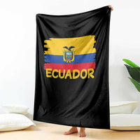 Ecuadorian Heritage Brushstroke Ecuador Flag Graphic Throw Blanket