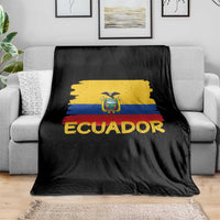Ecuadorian Heritage Brushstroke Ecuador Flag Graphic Throw Blanket