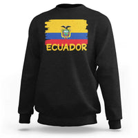 Ecuadorian Heritage Brushstroke Ecuador Flag Graphic Sweatshirt