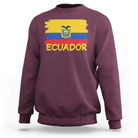 Ecuadorian Heritage Brushstroke Ecuador Flag Graphic Sweatshirt