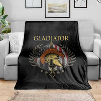 Gladiator Patriotic Italian American Warrior Throw Blanket