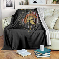 Gladiator Patriotic Italian American Warrior Throw Blanket