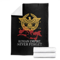 Roman Empire Never Forget Throw Blanket Vintage SPQR Rome Historical Maps