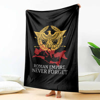 Roman Empire Never Forget Throw Blanket Vintage SPQR Rome Historical Maps