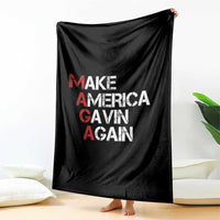 Make America Gavin Again Throw Blanket Gavin Newsom Support - Wonder Print Shop