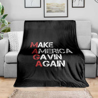 Make America Gavin Again Throw Blanket Gavin Newsom Support - Wonder Print Shop