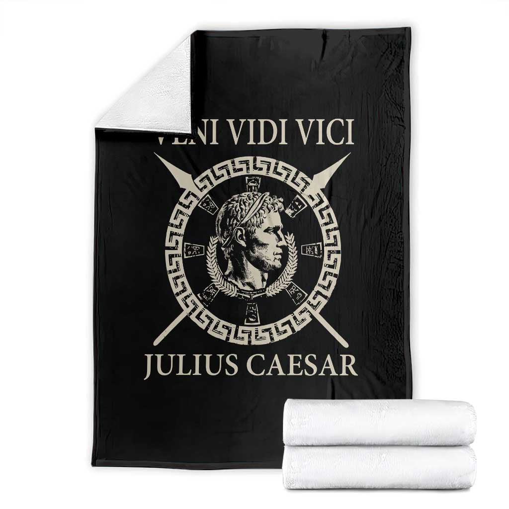 Julius Caesar Throw Blanket Veni Vidi Vici Roman History - Wonder Print Shop
