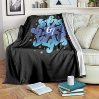 Funny 67 Christmas Snowflake Throw Blanket Six Seven Meme Xmas - Wonder Print Shop