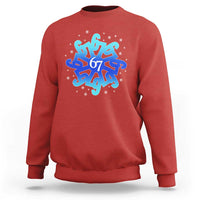 Funny 67 Christmas Snowflake Sweatshirt Six Seven Meme Xmas - Wonder Print Shop