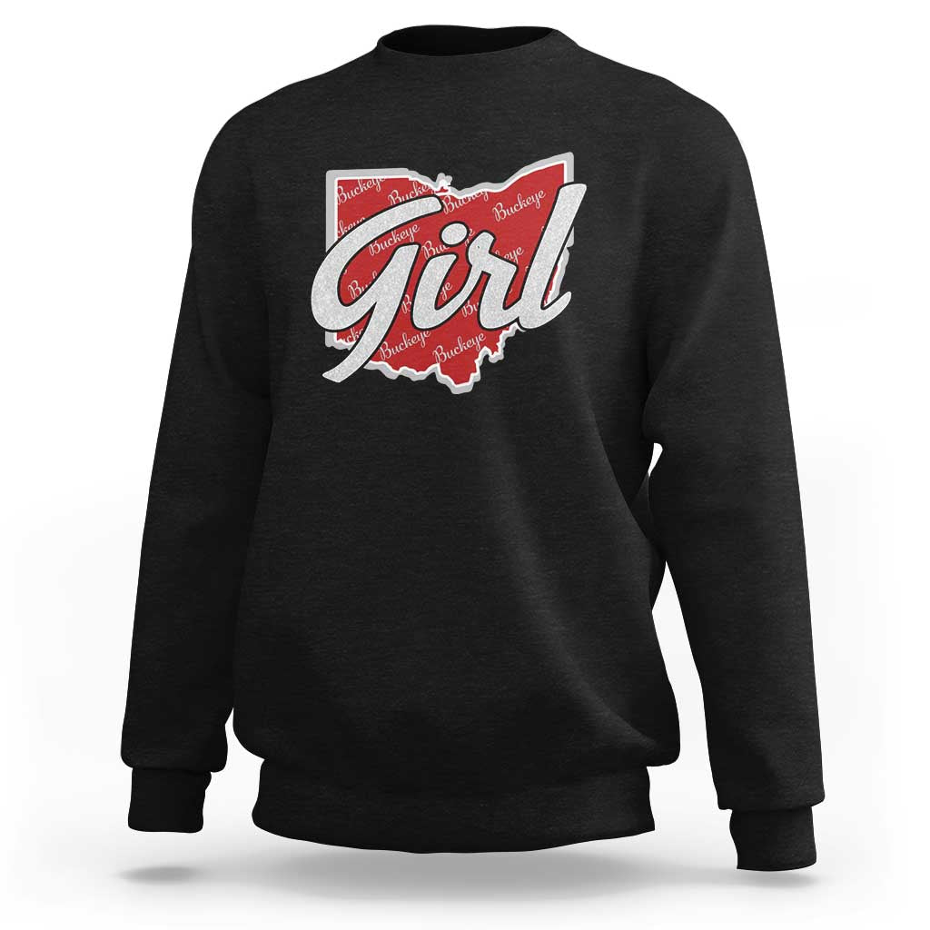 Buckeye Girl Ohio Home State Sweatshirt - Wonder Print Shop