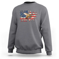 Patriotic Beekeeper Sweatshirt Bee American Flag Beekeeping