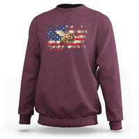 Patriotic Beekeeper Sweatshirt Bee American Flag Beekeeping