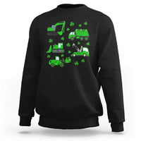 Funny St Patricks Day Construction Trucks Irish Shamrock Sweatshirt