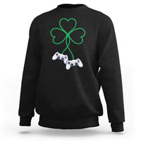 Video Game Lover St Patricks Day with Shamrock Controllers Sweatshirt