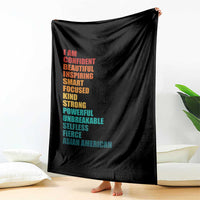 I Am Confident Beautiful Inspiring Asian American Throw Blanket AAPI Heritage Month