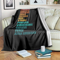 I Am Confident Beautiful Inspiring Asian American Throw Blanket AAPI Heritage Month