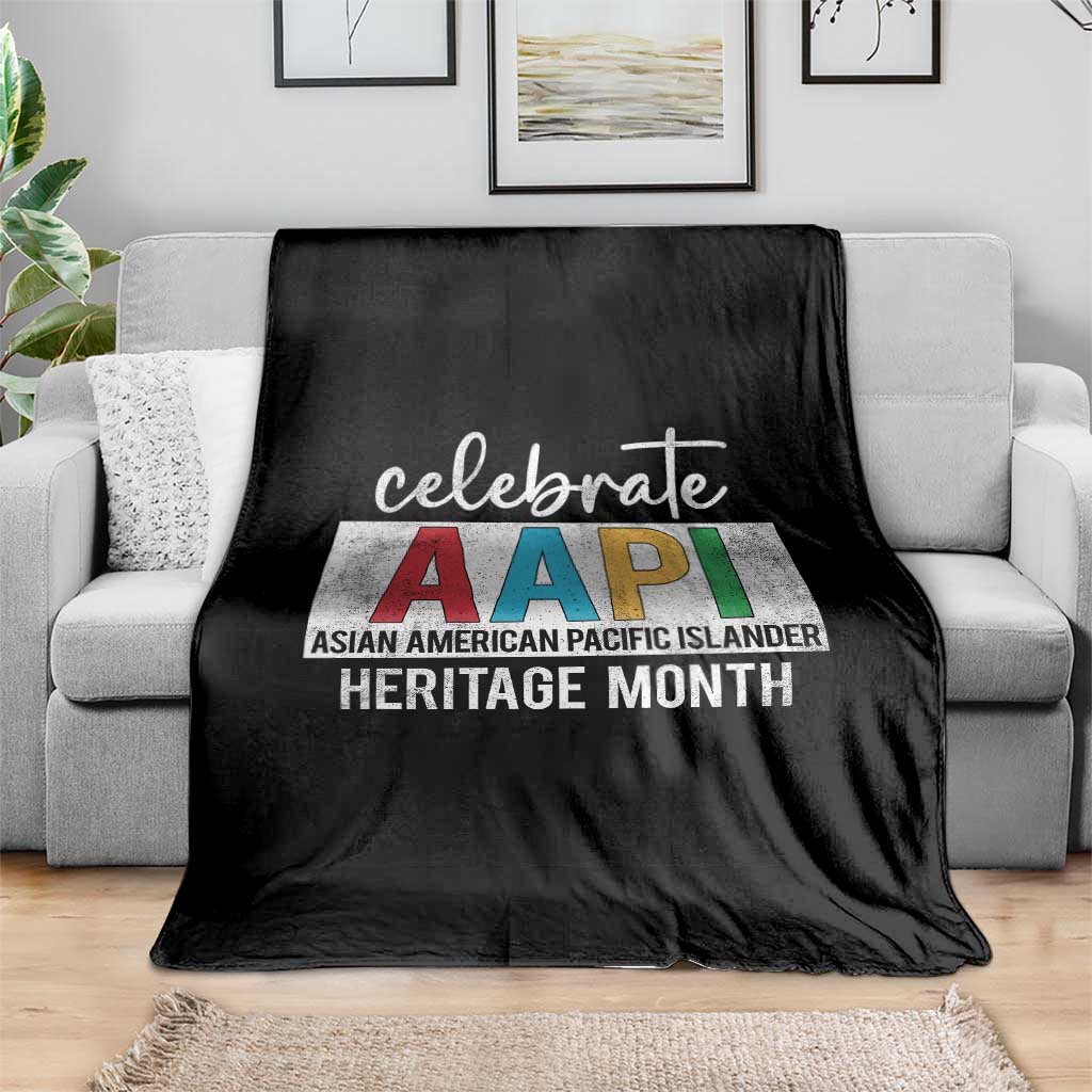 Celebrate AAPI Heritage Month Throw Blanket Asian American and Pacific Islander Countries