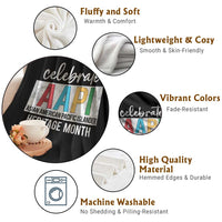 Celebrate AAPI Heritage Month Throw Blanket Asian American and Pacific Islander Countries