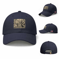 Theodore Roosevelt and Bigfoot Arm Wrestling Retro Baseball Cap