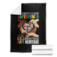 AAPI Heritage Month Throw Blanket Diversity Is Our Superpower Asian American and Pacific Islander Countries