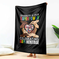 AAPI Heritage Month Throw Blanket Diversity Is Our Superpower Asian American and Pacific Islander Countries