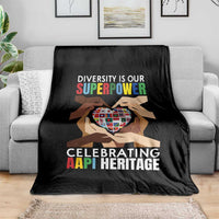 AAPI Heritage Month Throw Blanket Diversity Is Our Superpower Asian American and Pacific Islander Countries